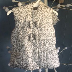 Silver Glitter Baby Girl Winter Fleece Vest 18M